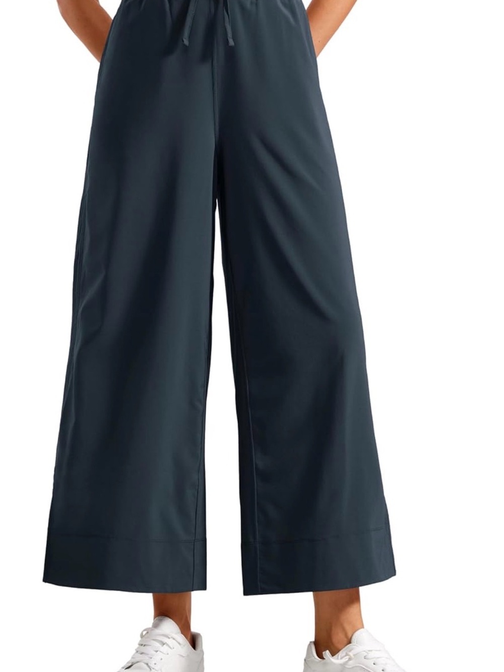 CRZ YOGA Navy Wide-Leg Track Pants